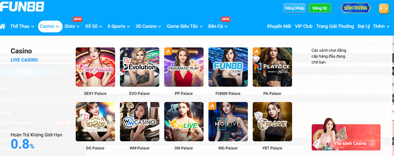 Sảnh casino trực tuyến