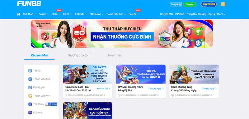 Read more about the article Fun88 nhận 100% thưởng đăng ký trò chơi Slot tối đa 100k